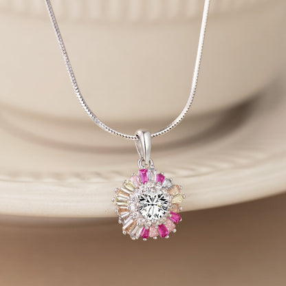 [ORA ]Charming Flower Colorful Necklace