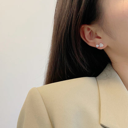 [ORA ]Double Heart-Shape Classic Princess Style Earrings