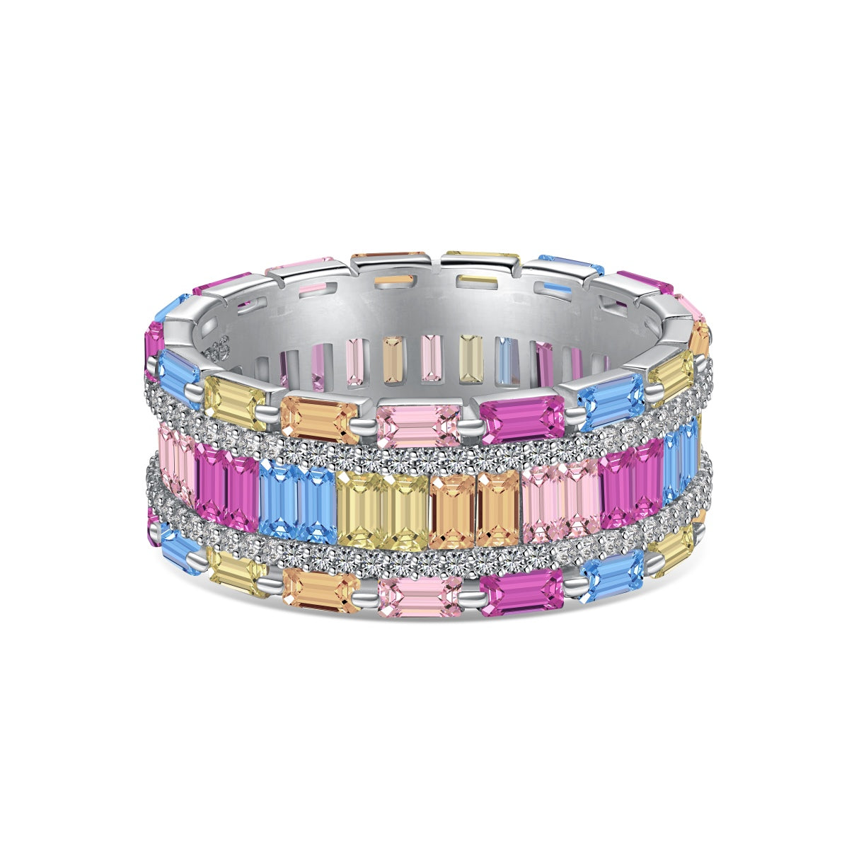 [ORA ]Dazzling Colorful Radiant Cut Party Ring