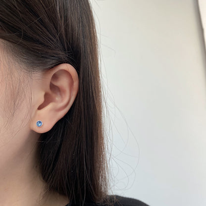 [ORA ]Sparkling Colorful Round Shape Earrings