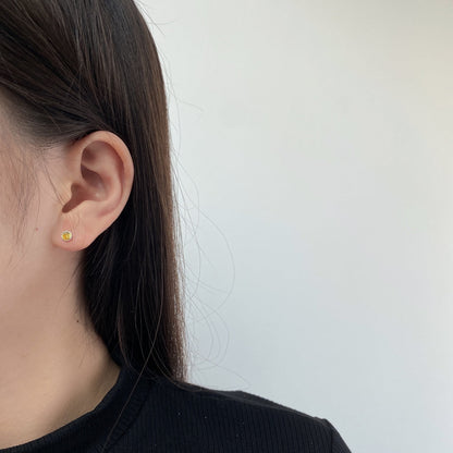 [ORA ]Sparkling Colorful Round Shape Earrings