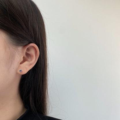 [ORA ]Sparkling Colorful Round Shape Earrings