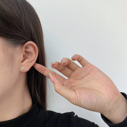 [ORA ]Sparkling Colorful Round Shape Earrings