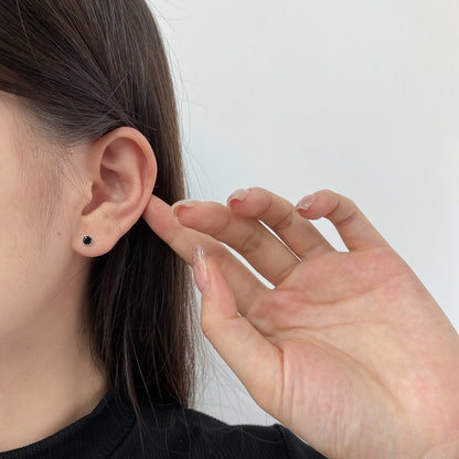 [ORA ]Sparkling Colorful Round Shape Earrings