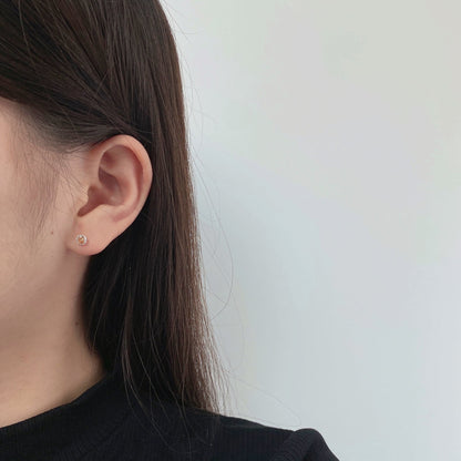 [ORA ]Sparkling Colorful Round Shape Earrings