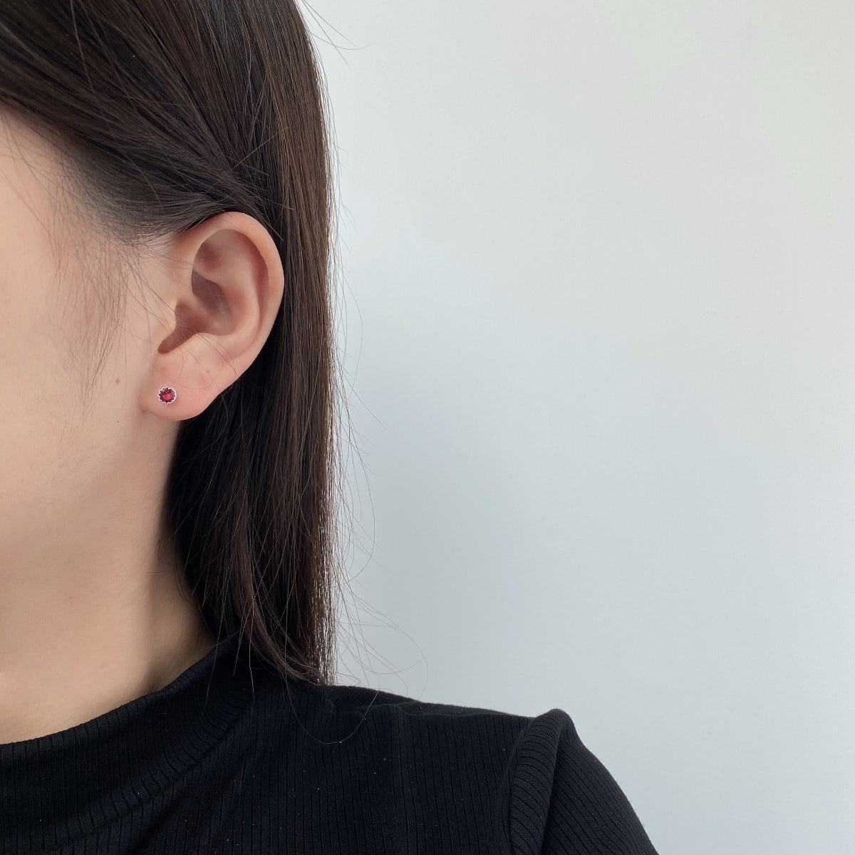 [ORA ]Sparkling Colorful Round Shape Earrings