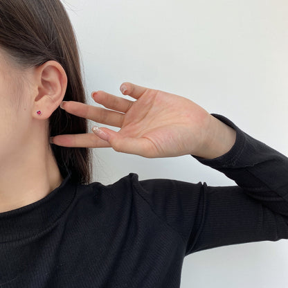 [ORA ]Sparkling Colorful Round Shape Earrings