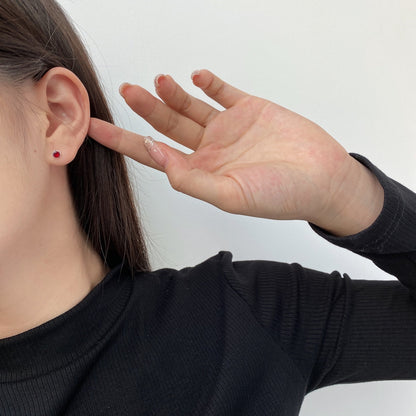 [ORA ]Sparkling Colorful Round Shape Earrings