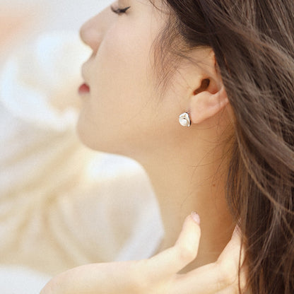 [ORA ]Dainty Bread Pearl Earrings