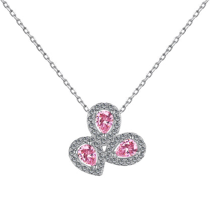 [ORA]Elegant Flower Shape Pear Cut Necklace