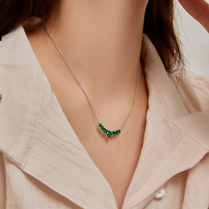 [ORA ]Dainty Colorful Heart Necklace
