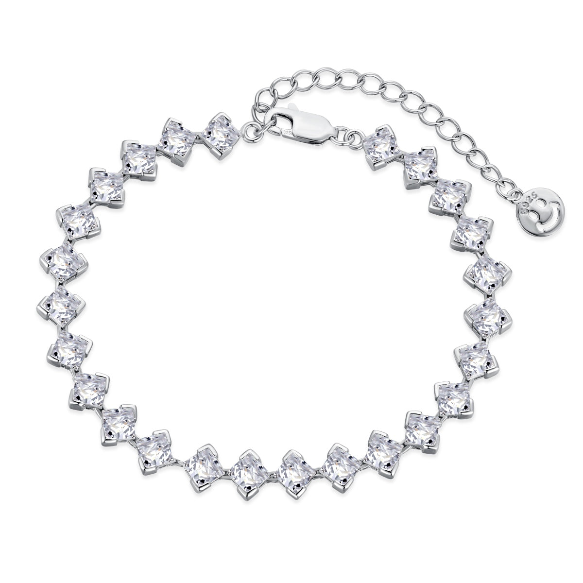 [ORA ]0.5 Carat Ornate Princess Cut Daily Bracelet