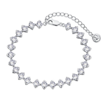 [ORA] 0,5 Karat verziertes Prinzessschliff-Armband für jeden Tag