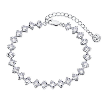 [ORA ]0.5 Carat Ornate Princess Cut Daily Bracelet