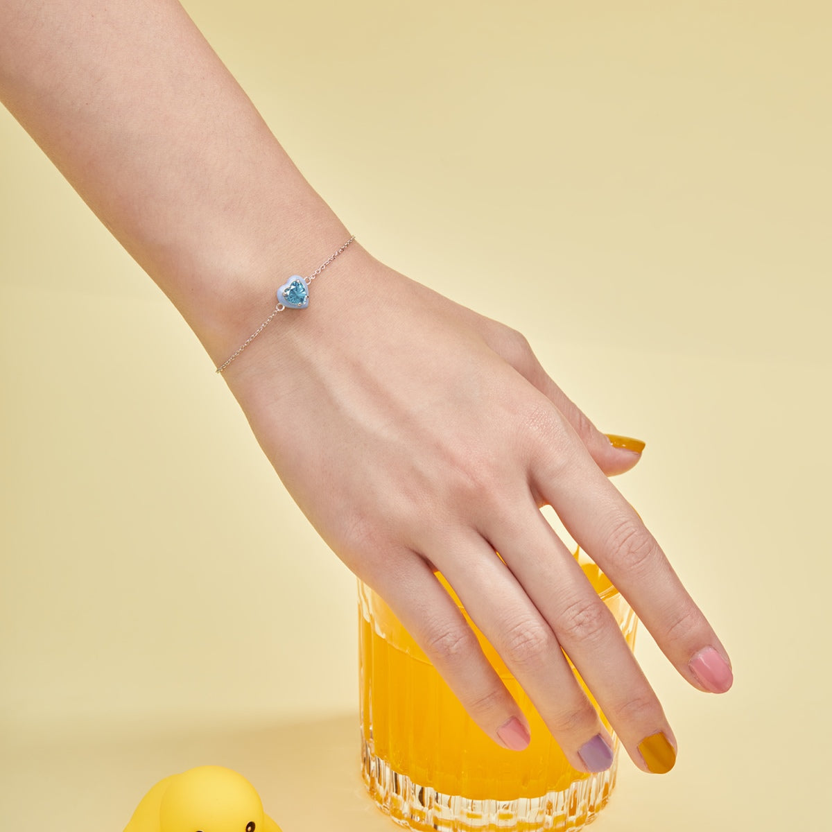 [ORA ]Sparkling Romantic Heart Shape Lover Bracelet
