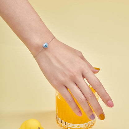 [ORA ]Sparkling Romantic Heart Shape Lover Bracelet