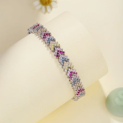 [ORA ]Ornate Sparkling Round Cut Party Bracelet