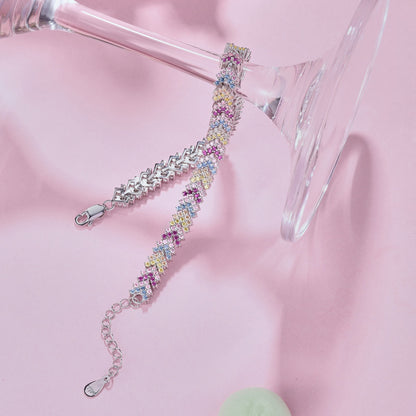 [ORA ]Ornate Sparkling Round Cut Party Bracelet