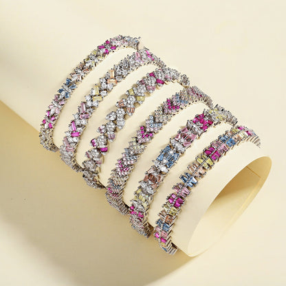 [ORA ]Ornate Sparkling Round Cut Party Bracelet