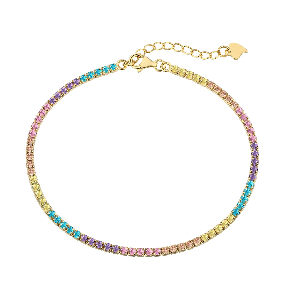 [ORA ]Dazzling Colorful Round Cut Daily Bracelet