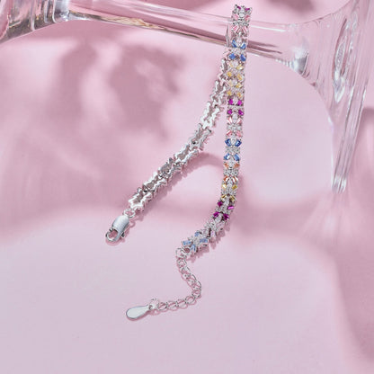 [ORA ]Radiant Colorful Emerald Cut Party Bracelet
