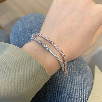 [ORA ]Dazzling Romantic Heart Shape Lover Bracelet