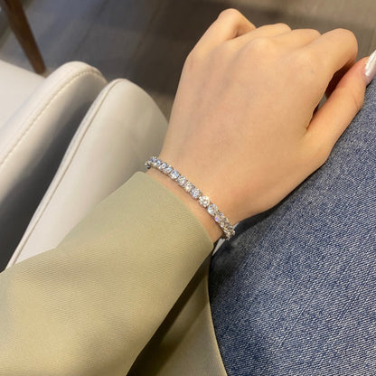 [ORA ]Ornate Sparkling Round Cut Wedding Bracelet