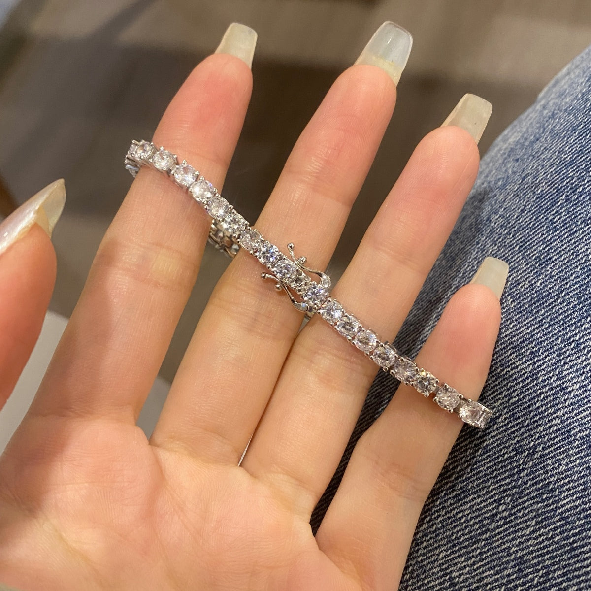 [ORA ]Luxurious Ornate Round Cut Tennis Bracelet
