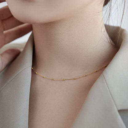 [ORA]Small Bead Clavicle Chain Simple Necklace