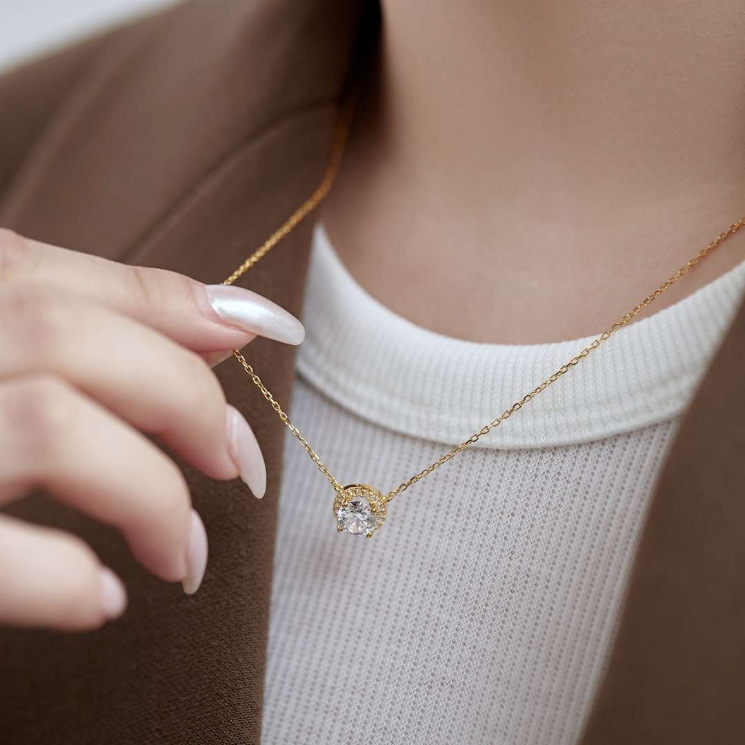 [ORA ]Luxurious Round Cut Necklace