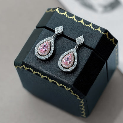 [ORA ]Ornate Delicate Water Drop Shape Banquet Earrings