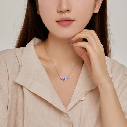 [ORA ]Dainty Colorful Heart Necklace