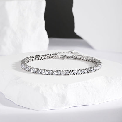 [ORA ]Dazzling Romantic Heart Shape Lover Bracelet