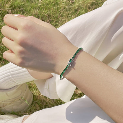 [ORA ]Radiant Colorful Round Cut Party Bracelet