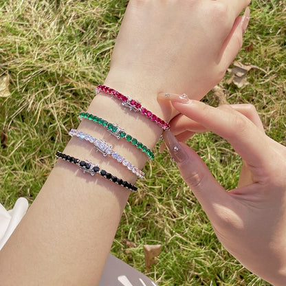 [ORA ]Radiant Colorful Round Cut Party Bracelet