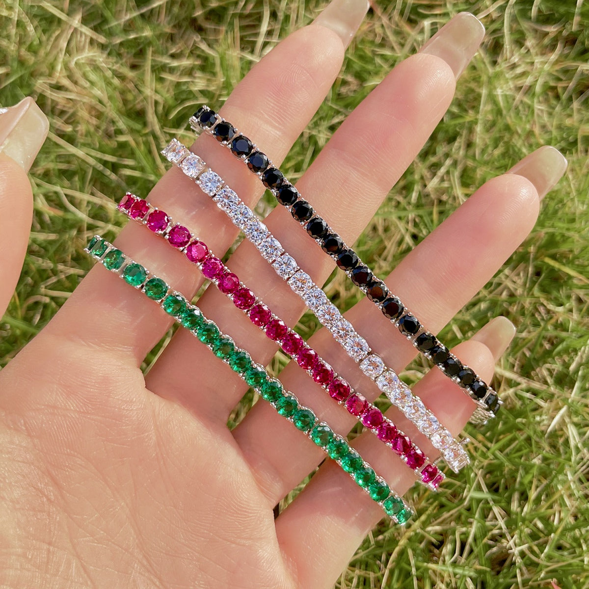 [ORA ]Radiant Colorful Round Cut Party Bracelet