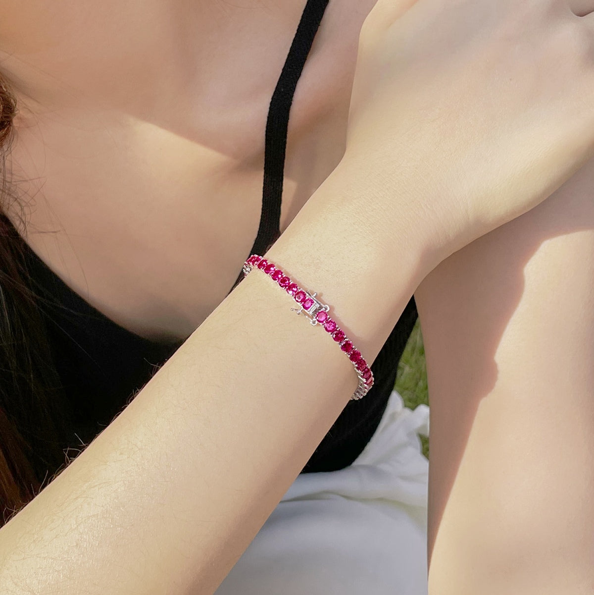 [ORA ]Radiant Colorful Round Cut Party Bracelet