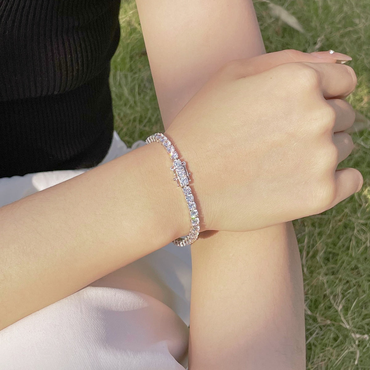 [ORA ]Radiant Colorful Round Cut Party Bracelet