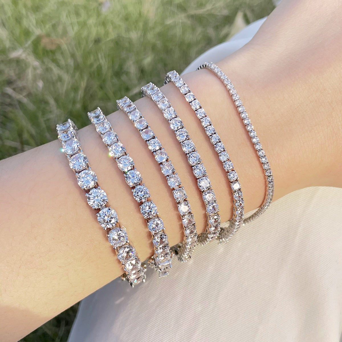 [ORA ]0.75 Carat Dazzling Round Cut Wedding Bracelet