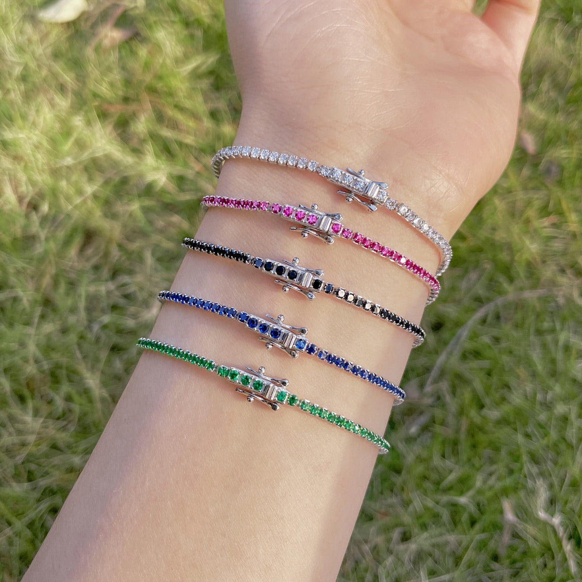 [ORA ]Radiant Colorful Round Cut Party Bracelet