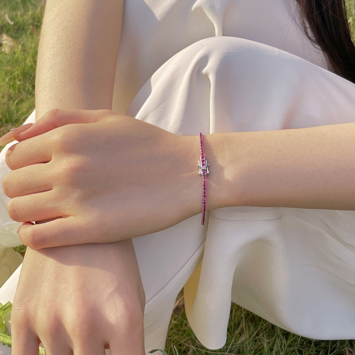 [ORA ]Radiant Colorful Round Cut Party Bracelet