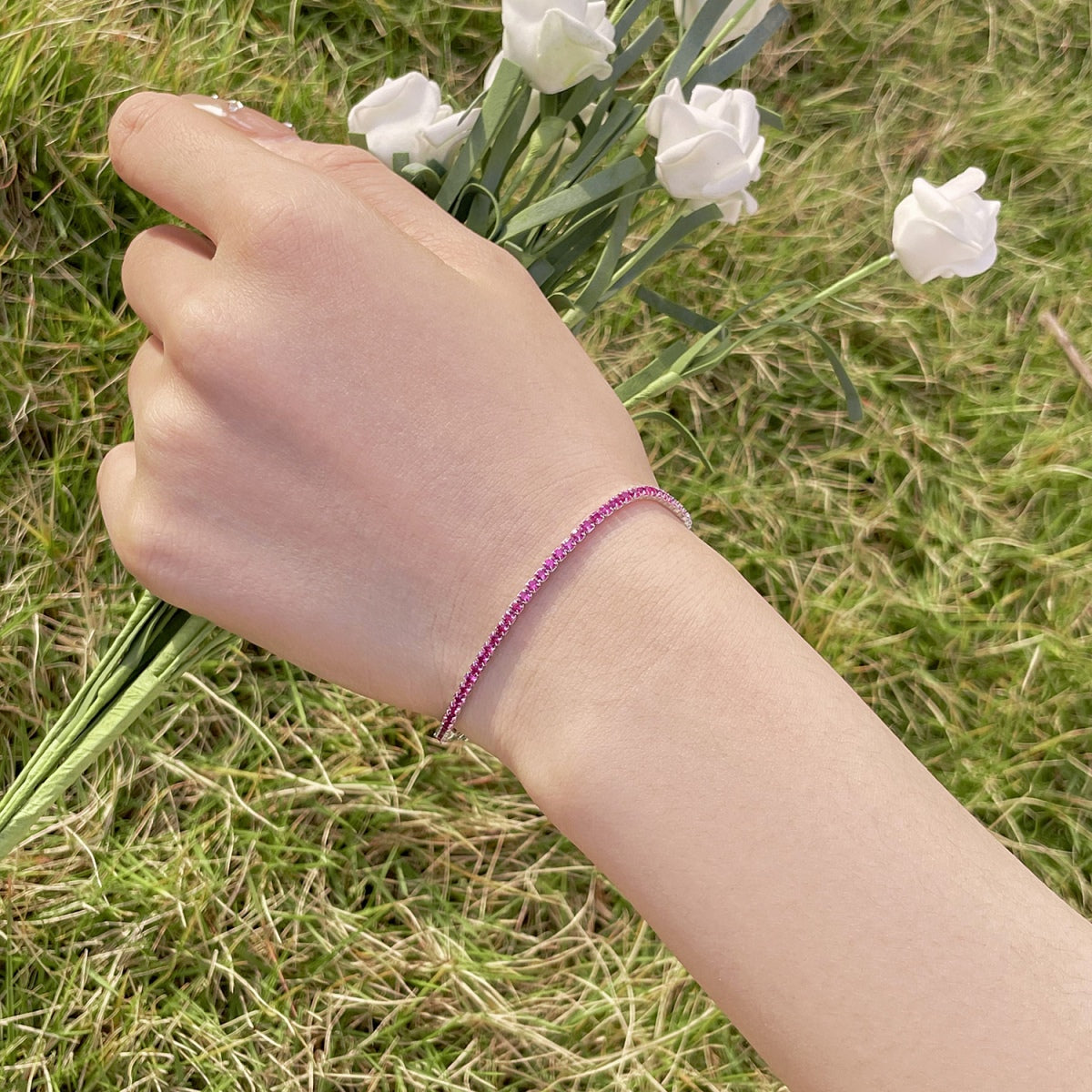 [ORA ]Radiant Colorful Round Cut Party Bracelet