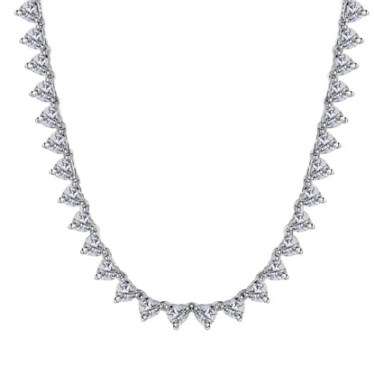 [ORA ]Ornate Heart Cut Tennis Necklace