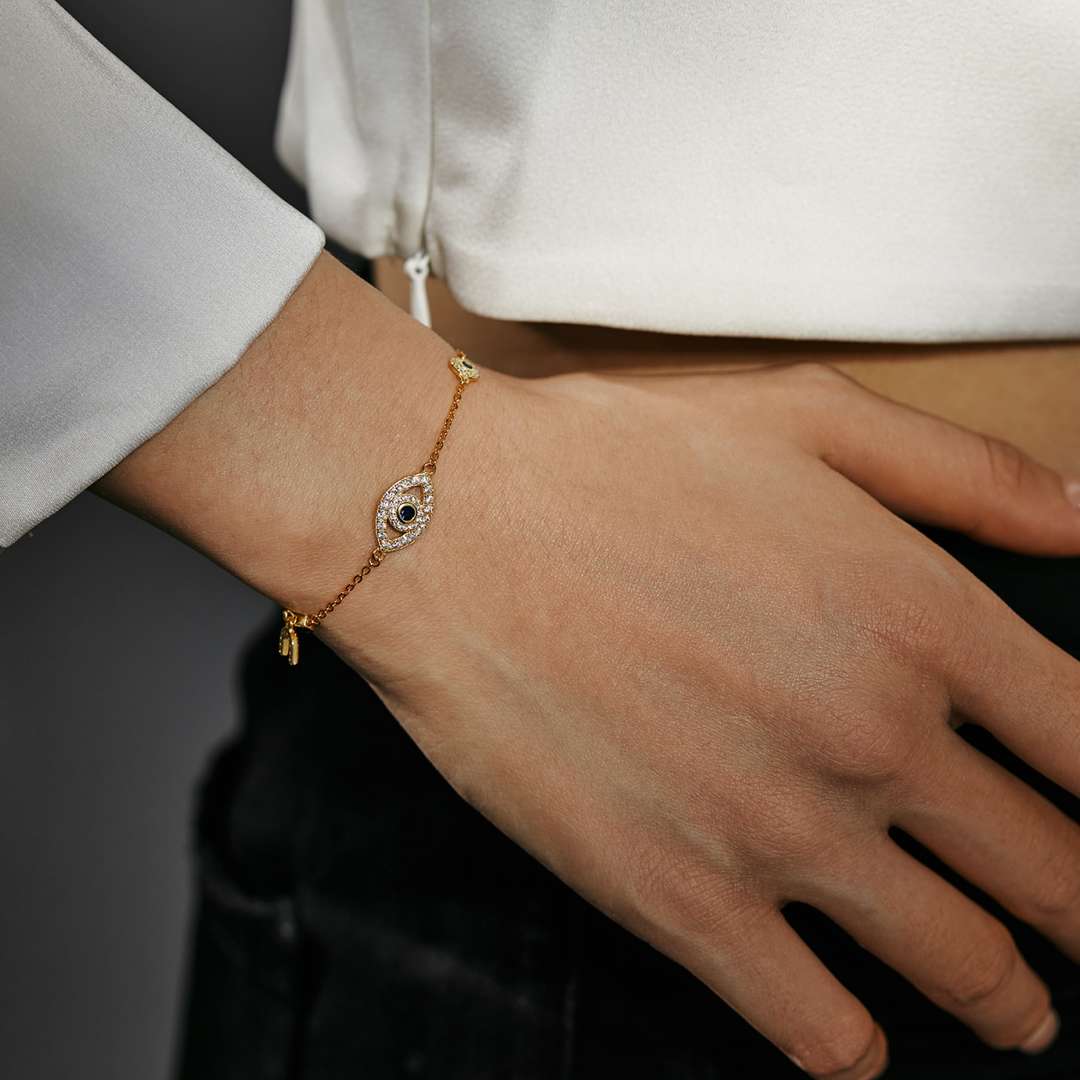 [ORA ]Dainty Eye Shape Necklace