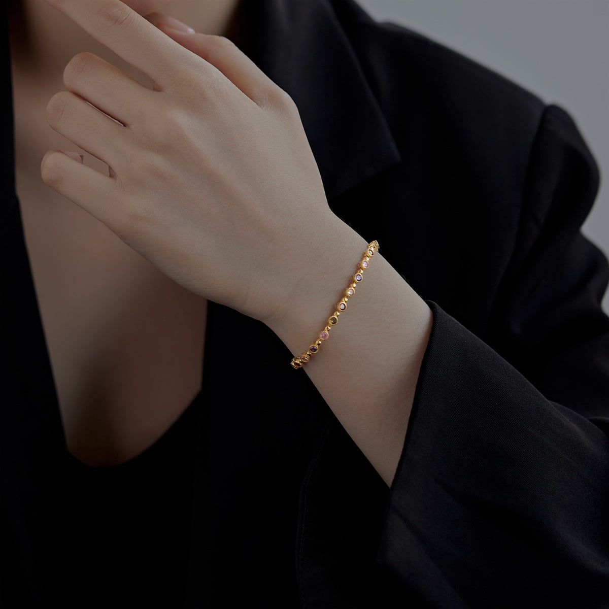 [ORA ]Sparkling Exquisite Round Cut Party Bracelet