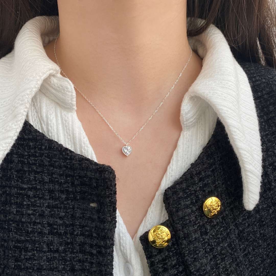 [ORA]Verziertes herzförmiges Halsband