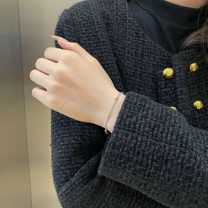 [ORA ]Delicate Bead Double Layer Bracelet