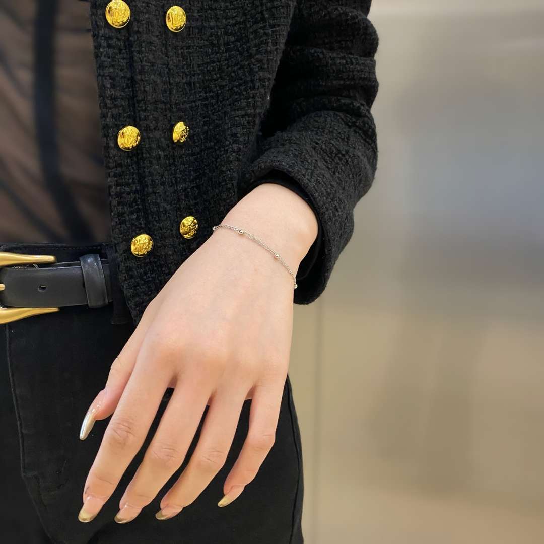 [ORA ]Delicate Bead Double Layer Bracelet