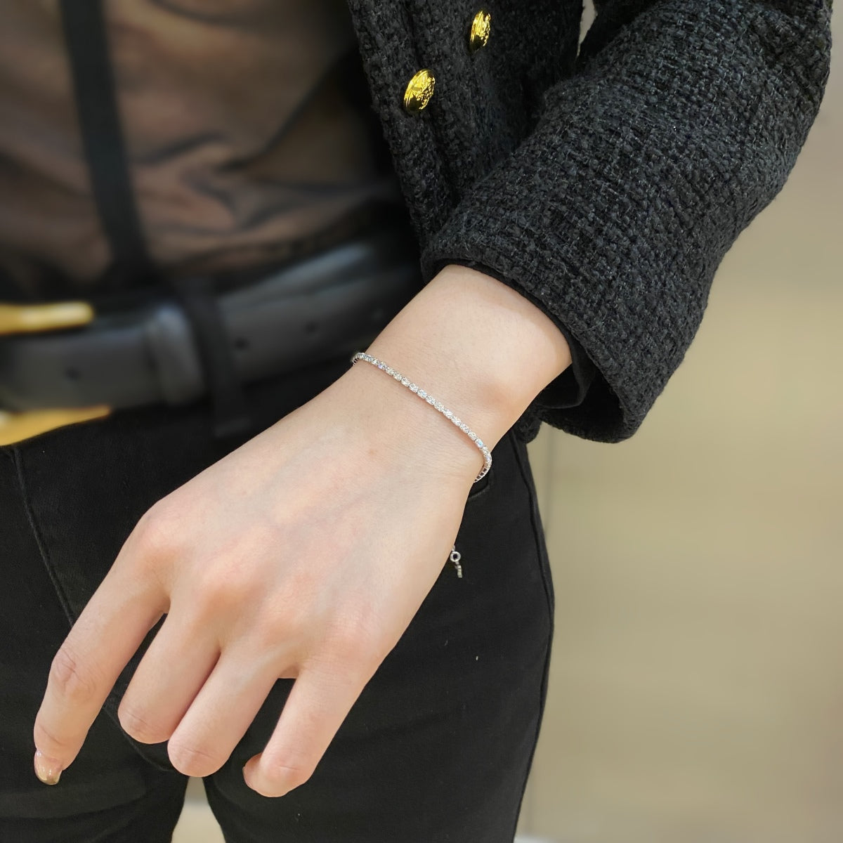 [ORA ]Elegant Emerald Cut Daily Bracelet