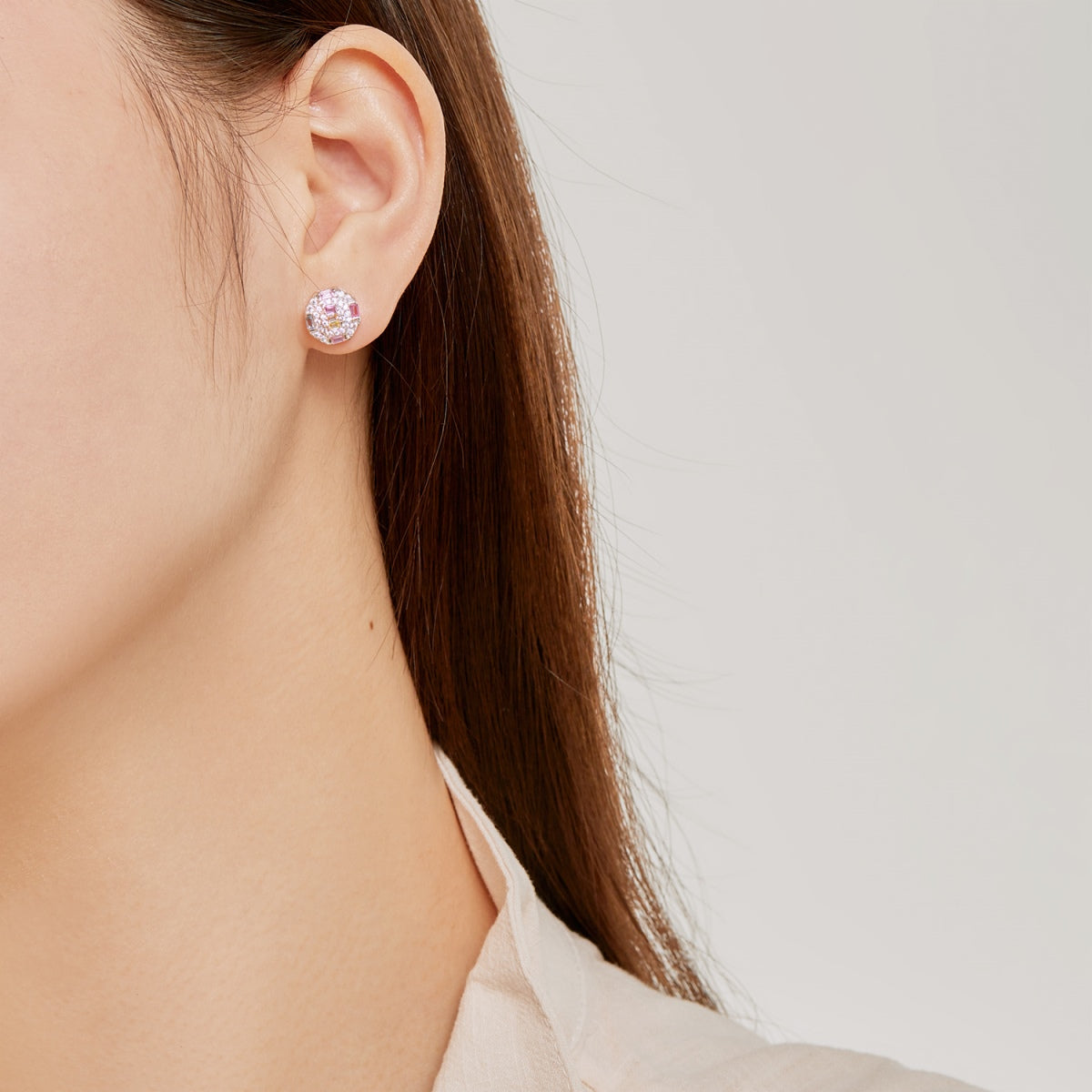 [ORA ]Ornate Colorful Octagon Shape Daily Earrings